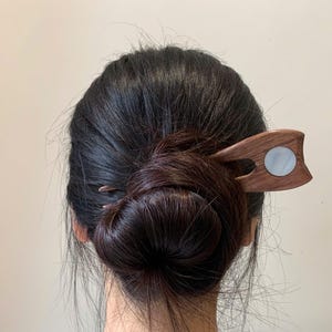 Handgemachte geschnitzte hölzerne Haarnadel-Set: Braut Haarschmuck