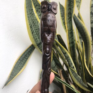 Owl wooden wands, Handmade wooden wands, Wood wand, Wizard wand, wooden wand, Gift for Halloween. bild 4