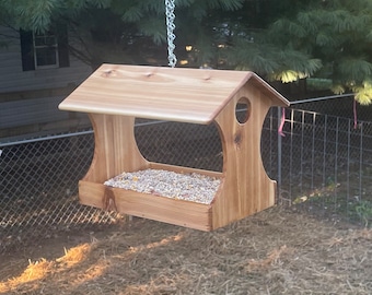 Handmade Cedar Bird Feeder