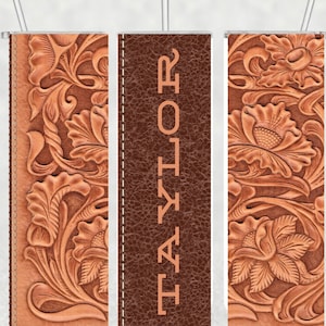 Tooled Leather Tumbler