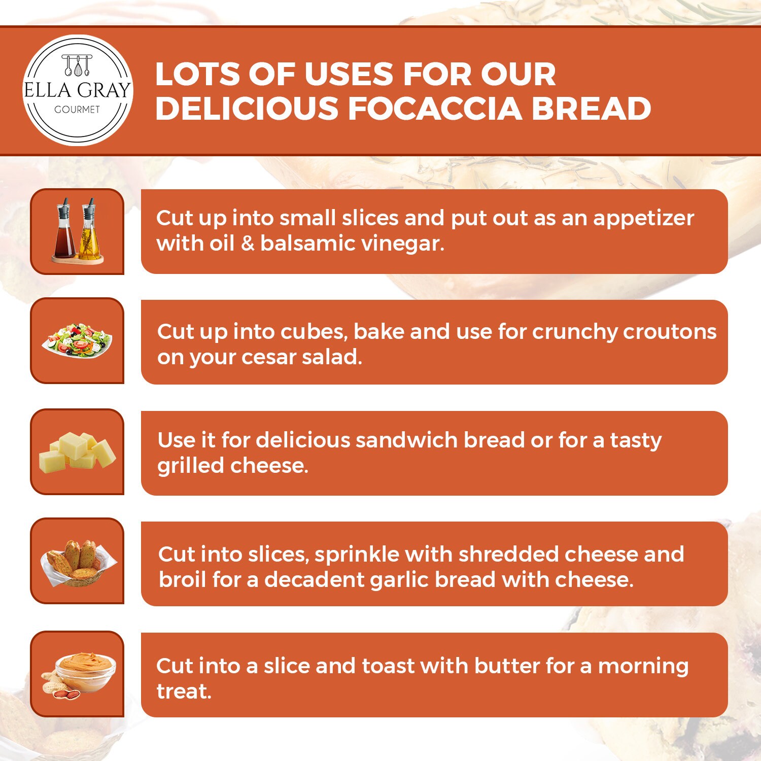 Garlic & Rosemary Focaccia Bread Mix double Batch Makes 2 Loaves Bake