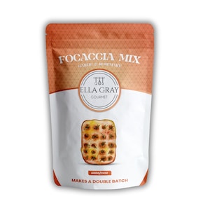 Garlic & Rosemary Focaccia Bread Mix -Double Batch makes 2 Loaves Bake by Hand or Bread Machine, Just Add Water and Yeast fresh and homemade