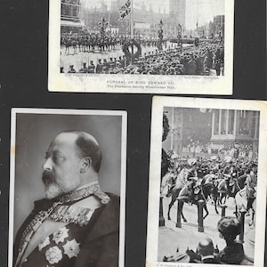 Cartes postales funéraires Édouard VII 1911