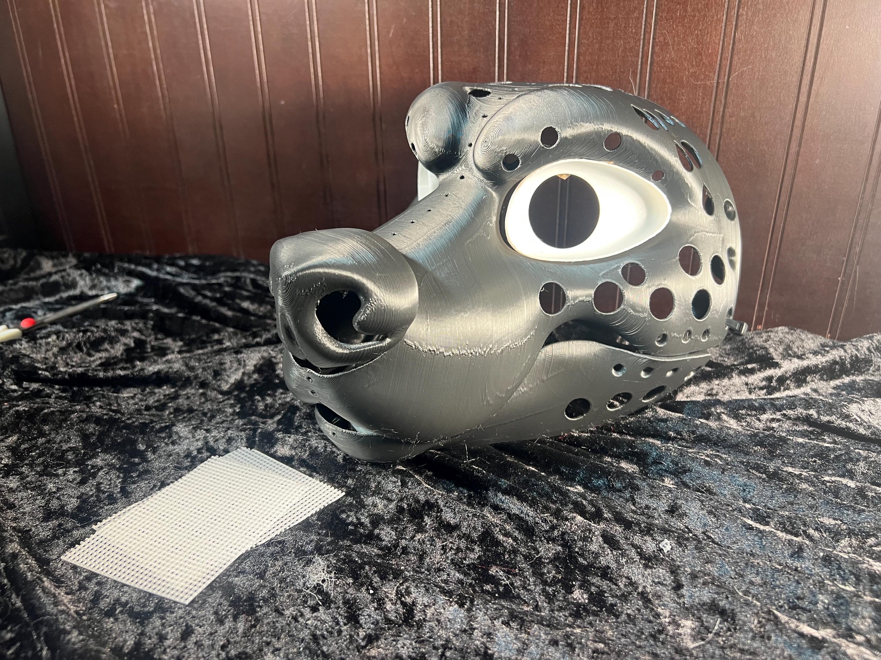 Mad Hyena Fursuit Base Teeth Eyes Nose and Mesh and Eyelids - Etsy