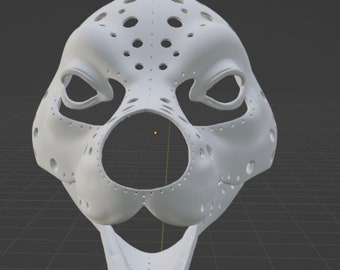 3d printed realistic  canine fursuit head base with moveable jaw
