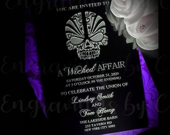 Gothic Wedding invitations,  Wedding Invites, Black Invitations, Custom Invitations, Elegant Party Invitations