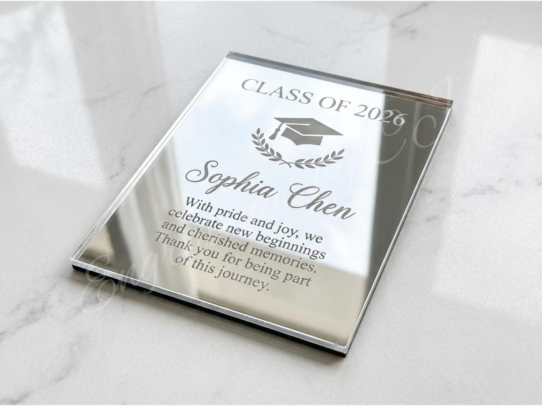 Class of 2026 Graduation Mirror Acrylic Keepsake Plaque | Personalized ...