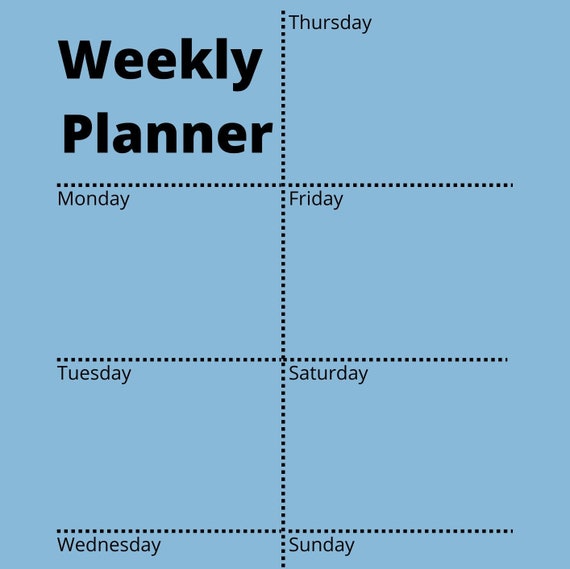 Weekly Planner Etsy