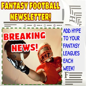 Fantasy Football League Newsletter Template! Great Tool For Commissioners!  Provide Weekly Updates! Get Ready For the NFL Season!