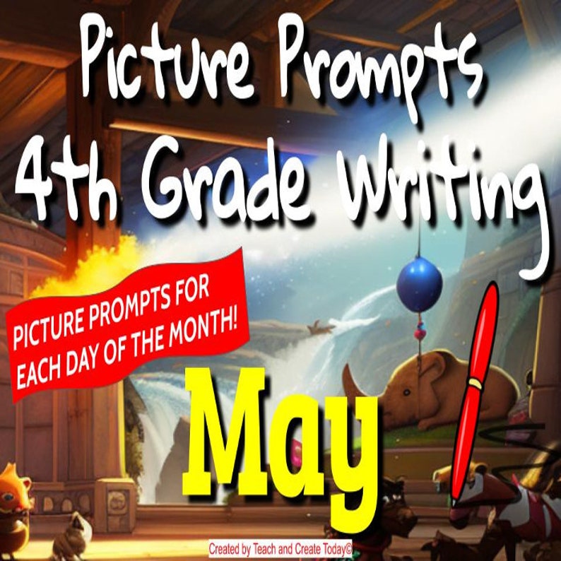 4th Grade Writing Picture Prompts & Story Starters BUNDLE 2 January May image 10