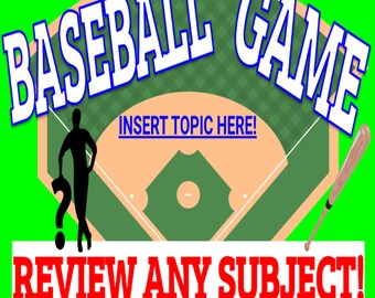 Baseball Teaching Review Game on Google Slides!    Use Template For All Subjects!