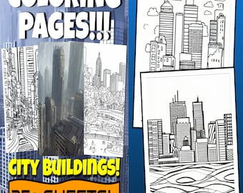 Coloring Pages For Kids - City Buildings - Over 25 Printable Sheets!