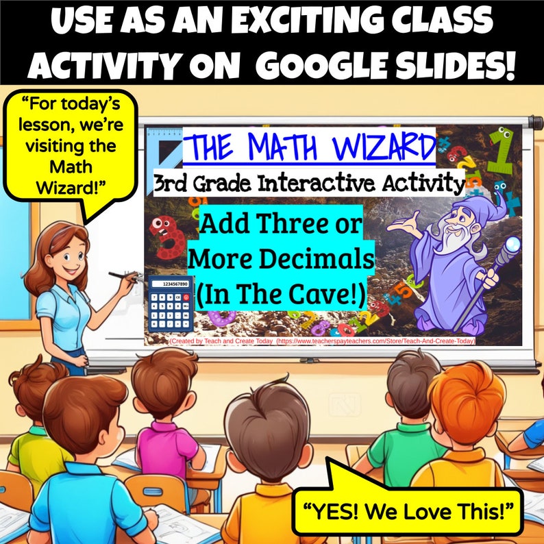 3rd Grade Math Fractions & Decimals Bundle! Interactive Classroom Games ...