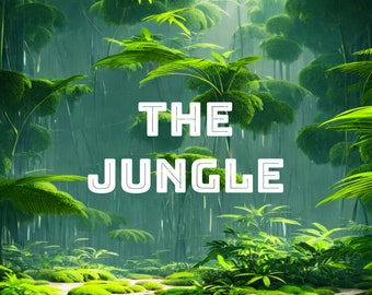 Wallpaper Digital Art! THE JUNGLE THEME!  1280 X 720 pixels-- 5 Images included! Use these as wallpaper, screen savers, or digital art!