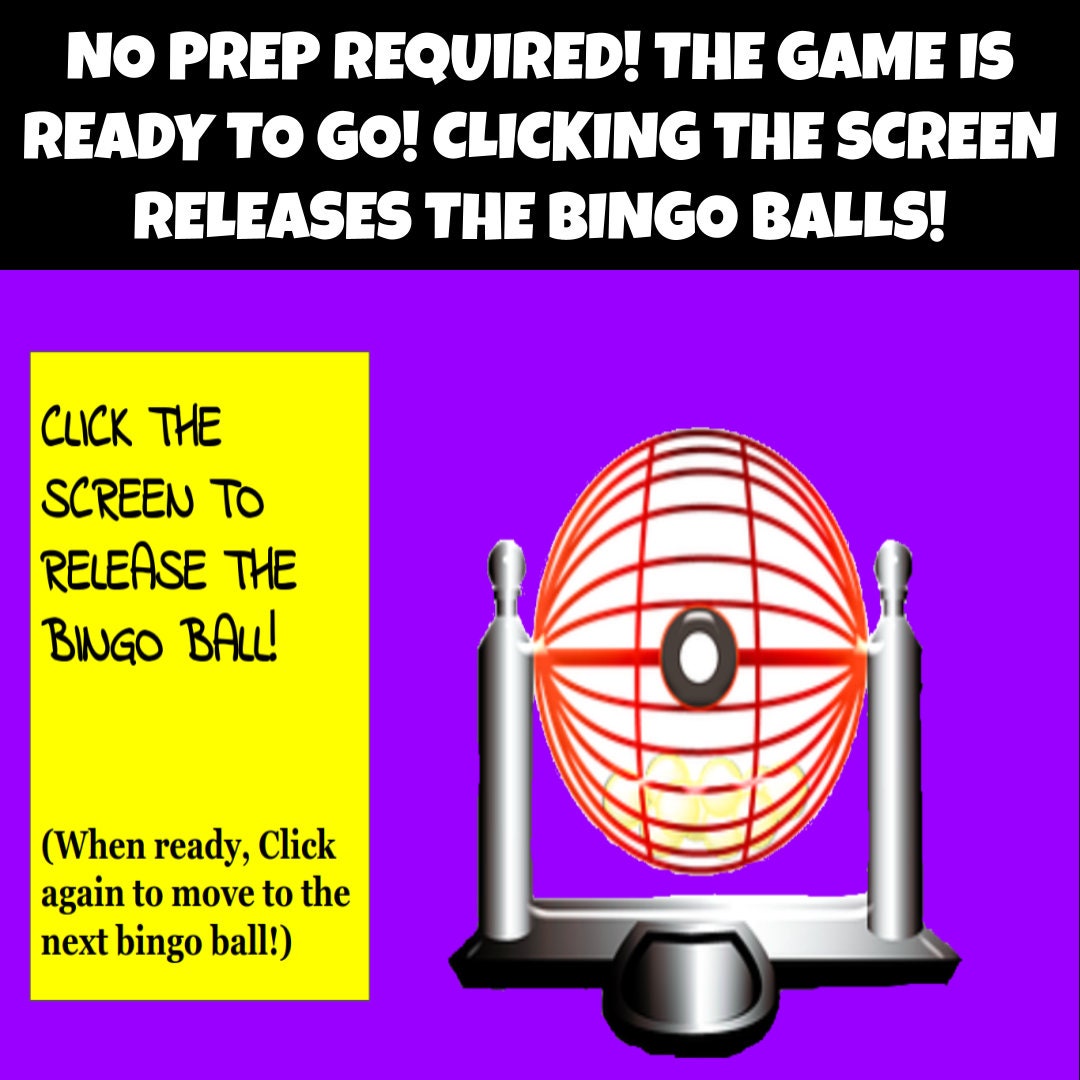 Spinning Bingo An Interactive No Prep PowerPoint Game for up to 4