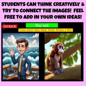 4th Grade Writing Picture Prompts & Story Starters BUNDLE 2 January May image 4