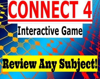 Classroom Game!  Connect 4 Style Interactive Review Template!    For any subject On Google Slides!