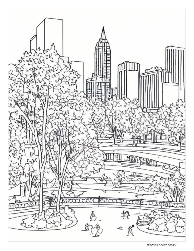 Coloring Pages for Kids - City Buildings - Over 25 Printable Sheets! - Etsy