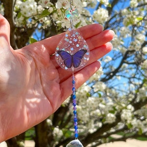Butterfly Resin Holographic Suncatcher