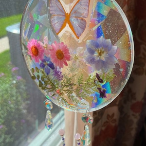 Butterfly Resin Holographic Suncatcher
