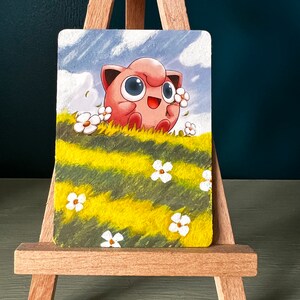 Geschilderde Jigglypuff Pokémon-kaart