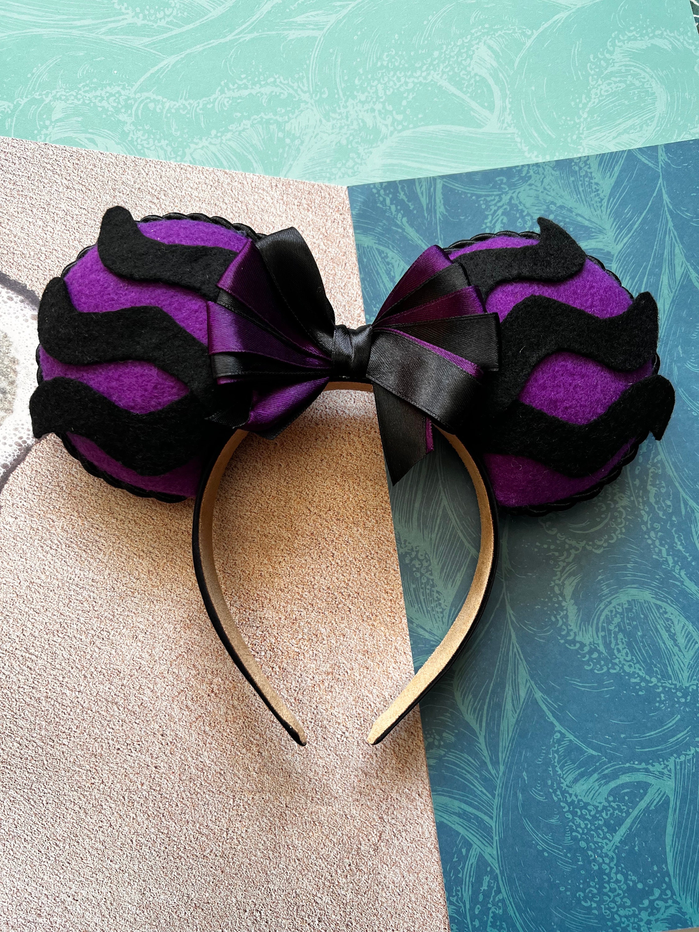 Disney Parks RARE Ursula Minnie Mouse Ear Headband Little Mermaid Purple Black Ursula Mickey Ears - Mouse Ears Headband – Little Ears Boutique main image 3