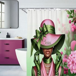 Copycat-Creations Faith-Based Christian 4pcs Shower Curtain Set