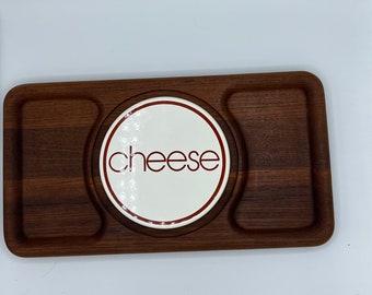 Vintage Good Wood Genuine Teak cheese board and tray
