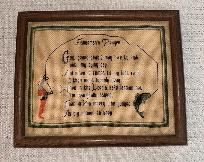 Plaque Murale Vintage Fisherman's Prayer – Tableau Décoratif MULTI PRODUITS INC (occasion)