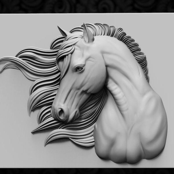 Horse Cnc Stl Files for Wood Etsy