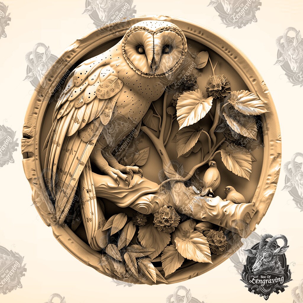 3D Owl Illusion: Laser Cut PNG File (Digital Download) Diode Laser, Wood Burn File