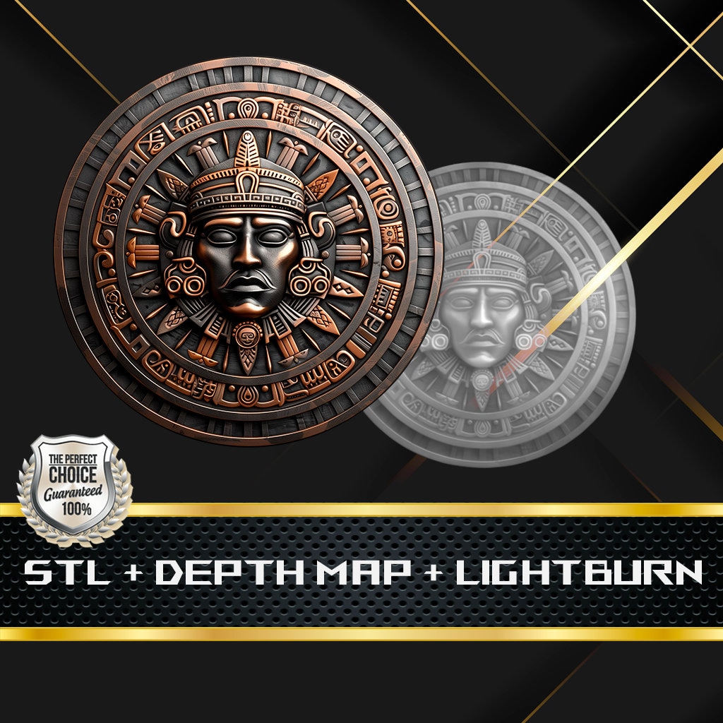Aztec Coin Depth Map: 3D Embossing Laser Engrave STL and Heigth Map Files  for Laser Fiber - Etsy
