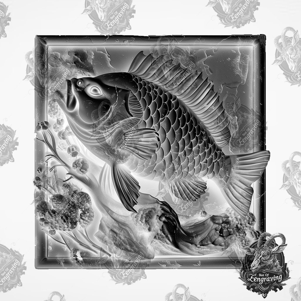 3D Fish Illusion Laser Engraving PNG File (digital Download) Diode ...