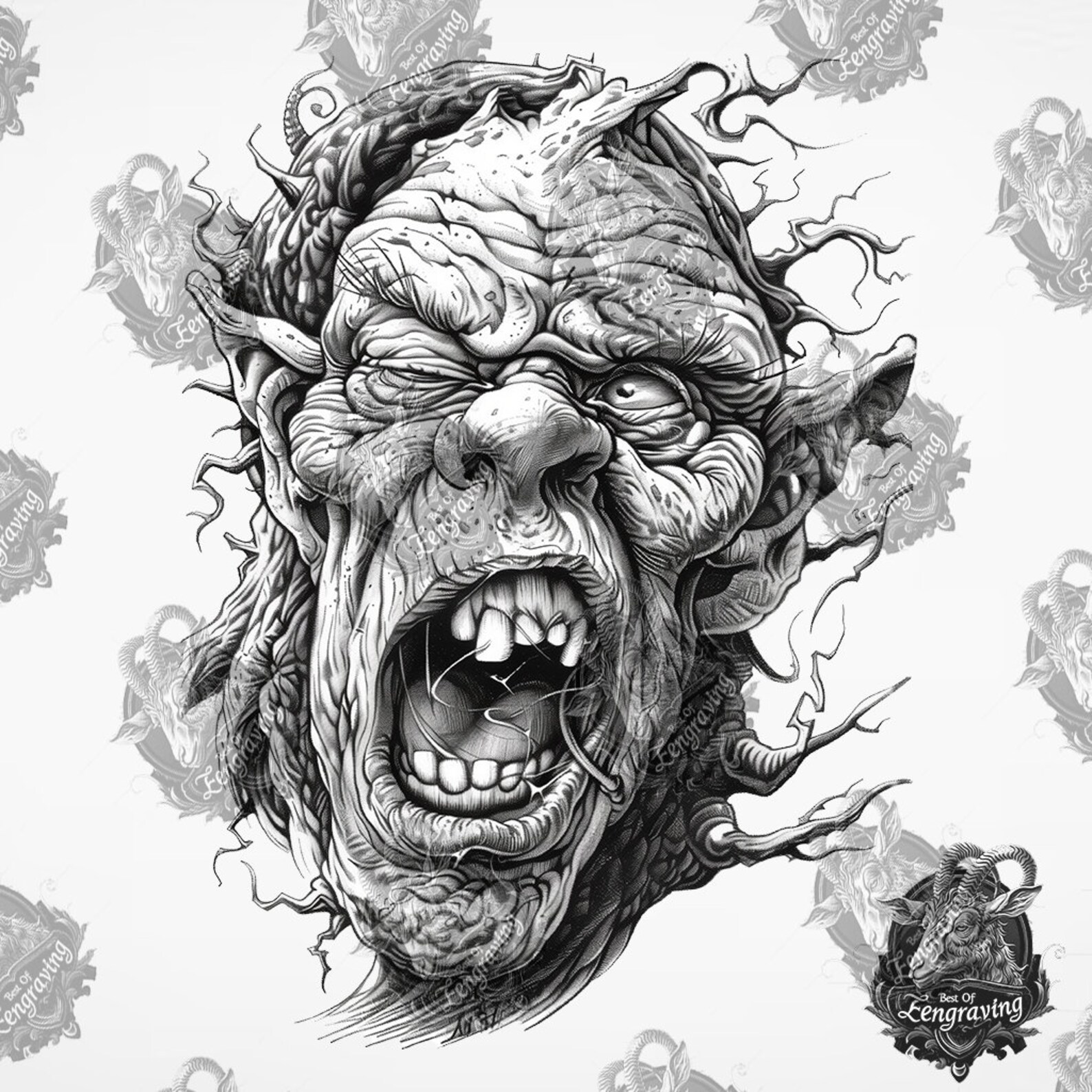 3D Troll Monster Laser Engraving PNG File (digital Download) Diode ...