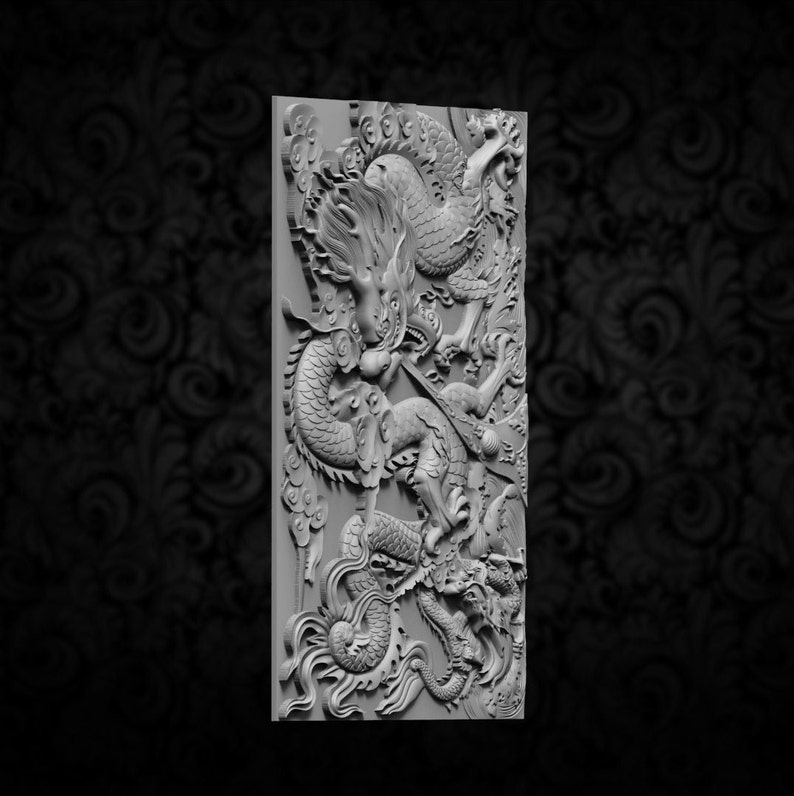 Dragon for CNC 3D STL Model Cnc Router Engraver Artcam - Etsy