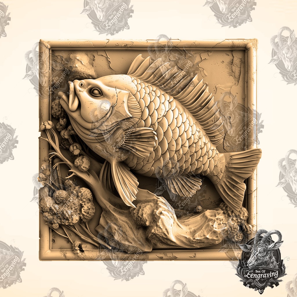 3D Fish Illusion Laser Engraving PNG File (digital Download) Diode ...