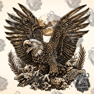 Bald Eagle 3D Illusion Laser Engraving PNG (Digital File)