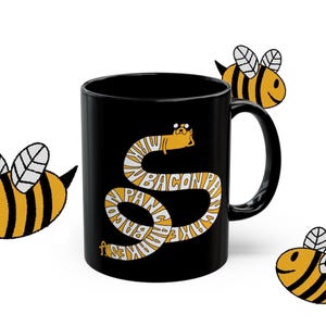 Personalized Adventure Time Mug - Jake the Dog & Finn - Making Bacon Pancakes - Fun Cartoon Network Gift - Black Coffee Mug