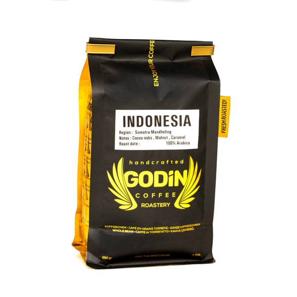 Indonesia Sumatra Mandheling versgebrande biologische koffiebonen Arabica 1 KG Godincoffee ( specialty coffee )