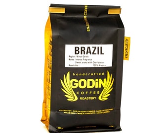 Grains de café fraîchement torréfiés Brésil Santos Astrid FC 17/18 NY 2