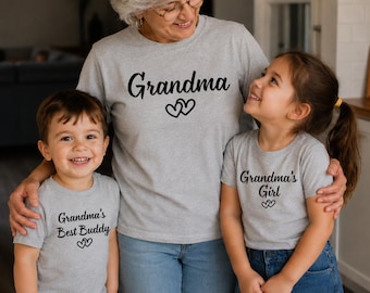 Grandma and Grandma's Girl Shirts, Matching Grandma And Grandma's Best Buddy Shirt, Grandma T-Shirt, Grandma and Me Outfit