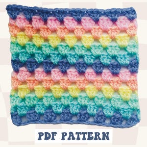 Rainbow Granny Square Crochet Pattern: Beginner Friendly (Digital PDF)