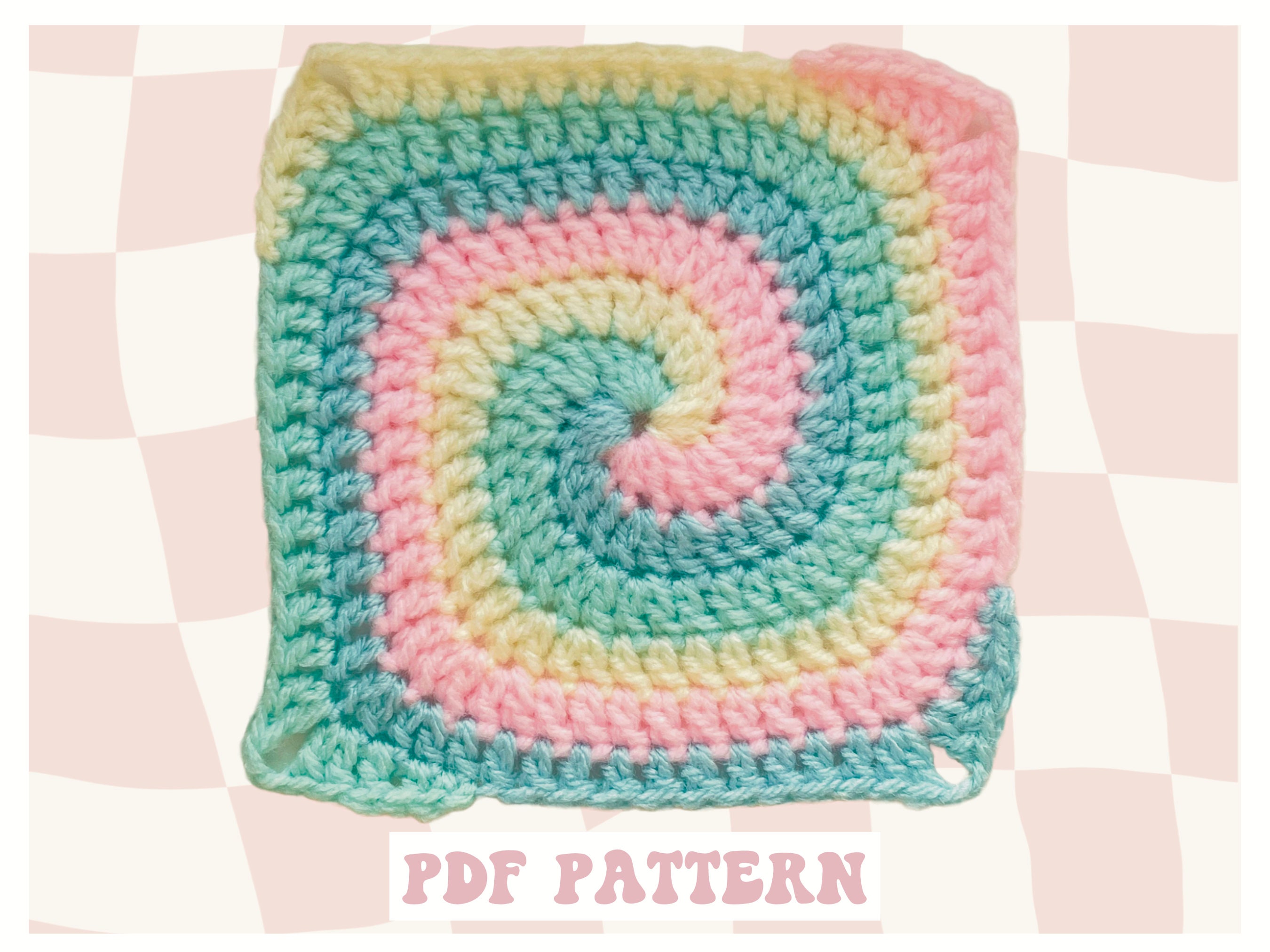 Retro Spiral Granny Square