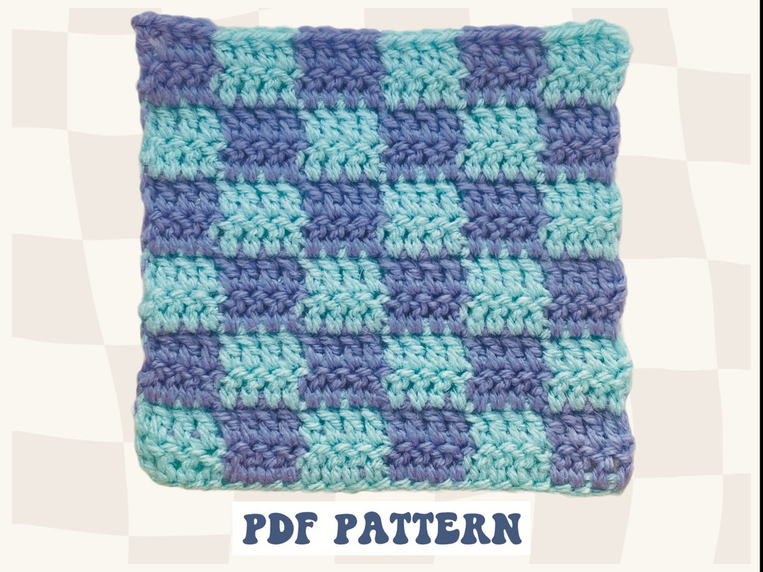 Checkered Granny Square Crochet Pattern: Beginner-friendly Retro Motif ...