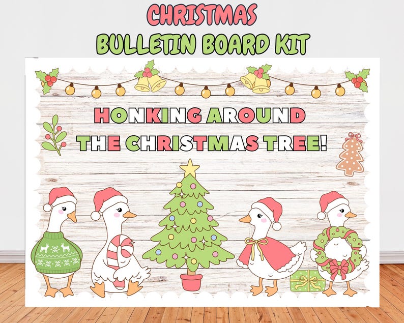 Christmas Bulletin Board Kit: Silly Goose Classroom Decor (PDF) - Etsy