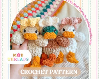 Modèle au crochet Baby Duck Lovey : Amigurumi facile à coudre (Patron PDF)