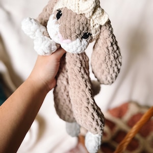 Bonnie the Bunny Crochet PATTERN Bunny Lovey Crochet Pattern Low Sew Crochet Amigurumi Pattern Easter Bunny Cute Crochet Pattern zdjęcie 7