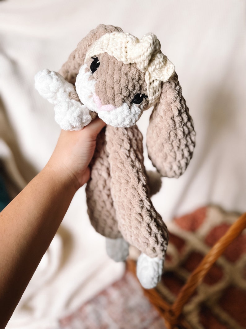 Bonnie the Bunny Crochet PATTERN Bunny Lovey Crochet Pattern Low Sew Crochet Amigurumi Pattern Easter Bunny Cute Crochet Pattern zdjęcie 7