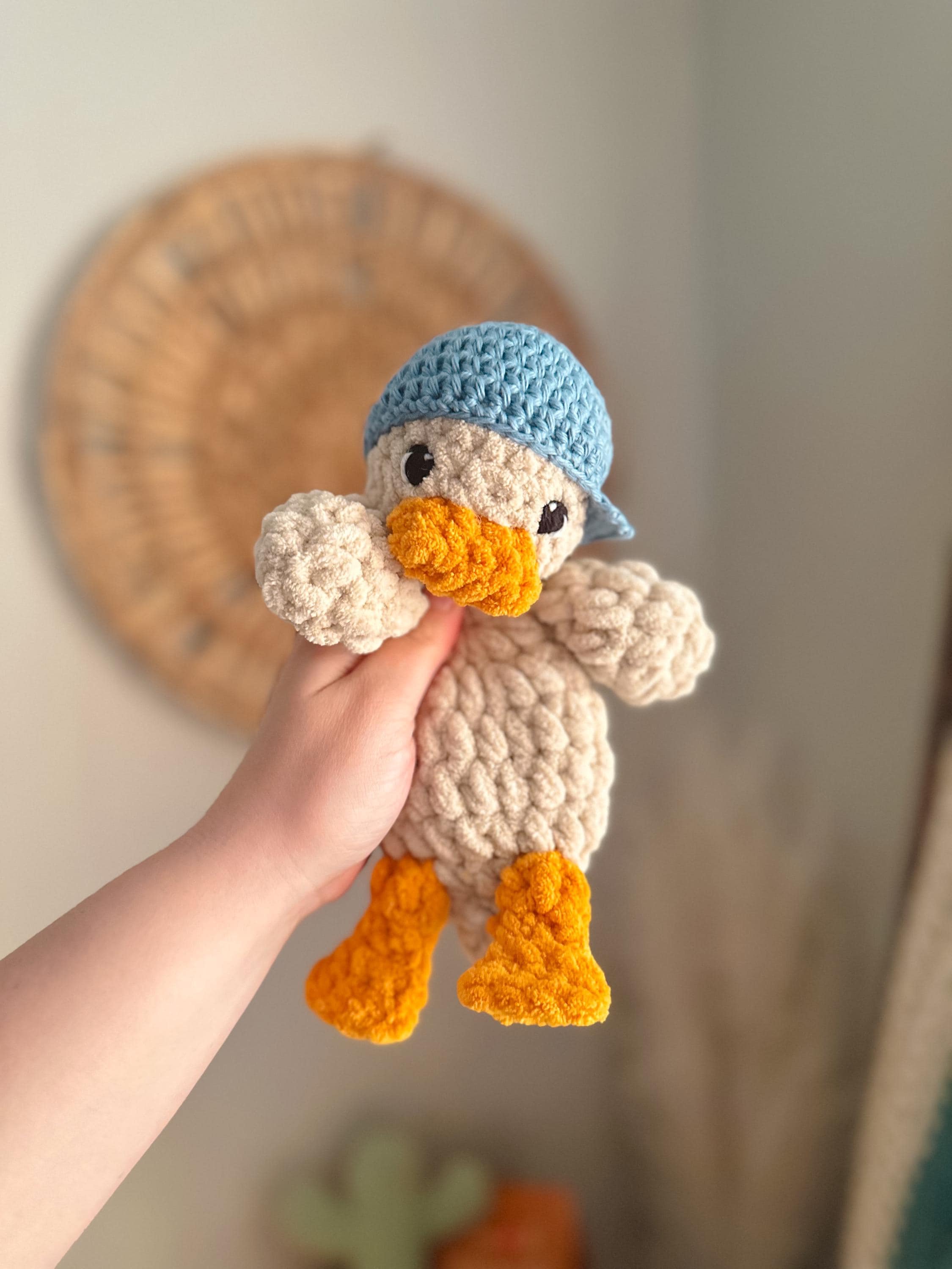 ベビーダックのラブリーかぎ針編みパターン：簡単な低縫製アミグルミ