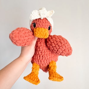 Della Duck Lovey Crochet PATTERN Duck Lovey Crochet Pattern Low Sew Crochet Amigurumi Pattern Duck Pattern Cute Crochet Pattern image 10